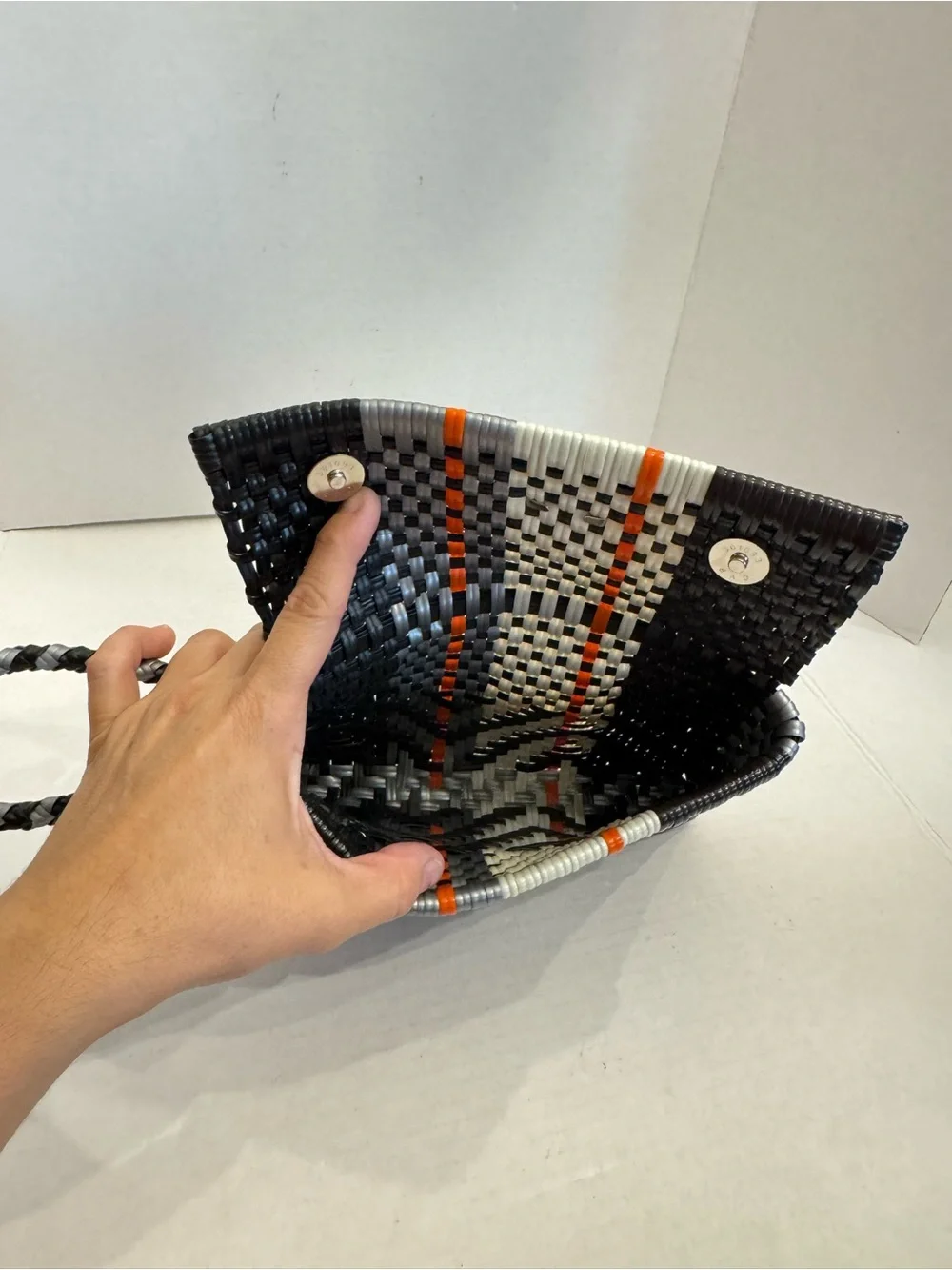 MARIA VICTORIA Handcrafted Artisan Made PVC Wristlet Clutch Bag Made in Mexico
